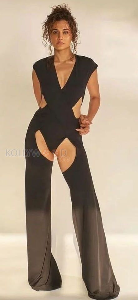 Sexy Taapsee Pannu in a Black Jumpsuit for Filmfare Magazine Middle East Photos 02
