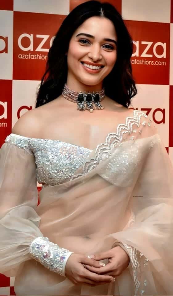 Sexy Tamannaah in a See Through Transparent Saree Pictures 01