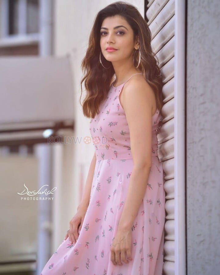 South Actress Kajal Aggarwal Pink Photos