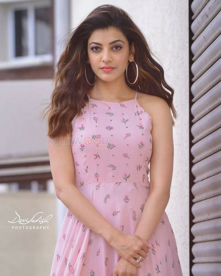 South Actress Kajal Aggarwal Pink Photos