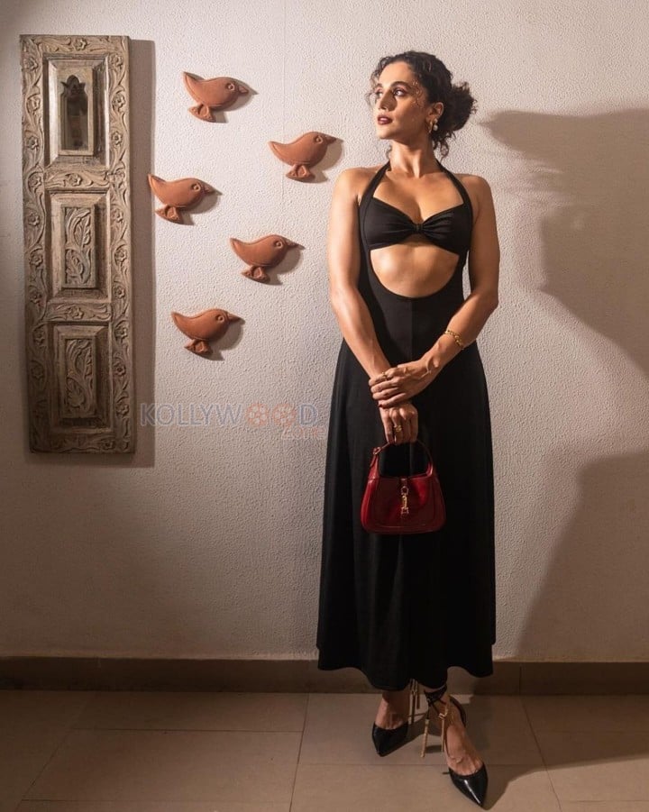 Stunning Taapsee Pannu in a Black Bodycon Dress Photos 03