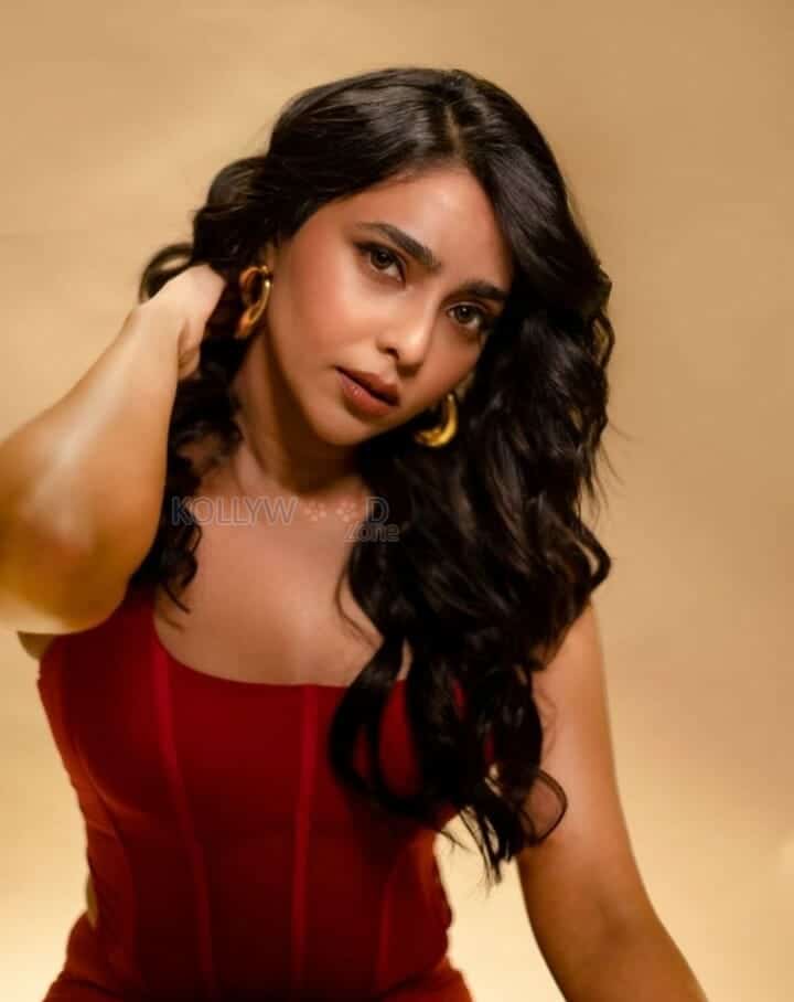 Tamil Heroine Aishwarya Lekshmi in a Red Dress Photoshoot Stills 02