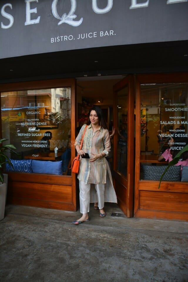 Tammana Bhatia Spotted At Sequel In Bandra