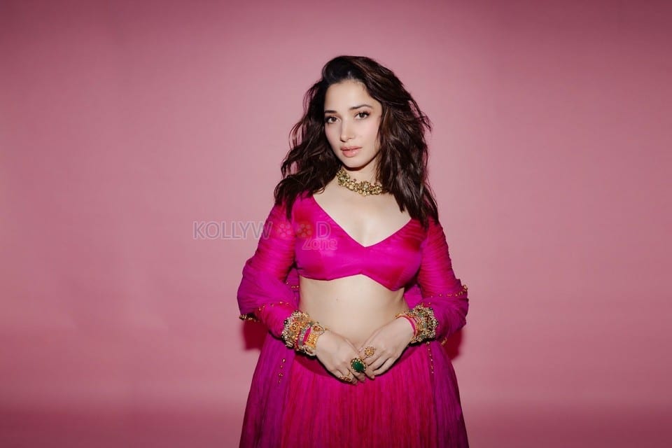 Tantalizing Tamannaah Bhatia in a Pink Lehenga Choli Photos 03