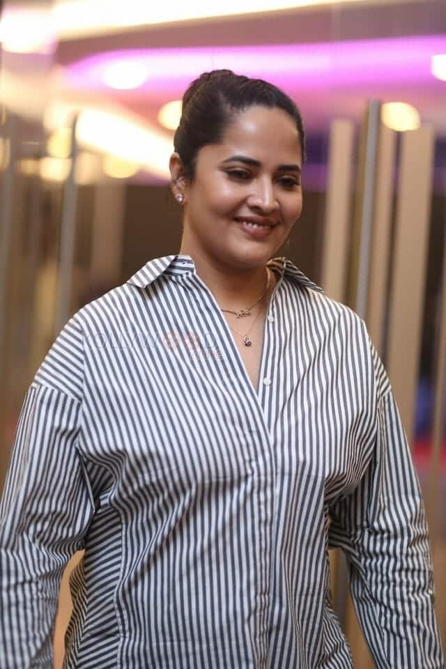 Actress Anasuya Bharadwaj at Peddha Kapu 1 Trailer Launch Stills 11