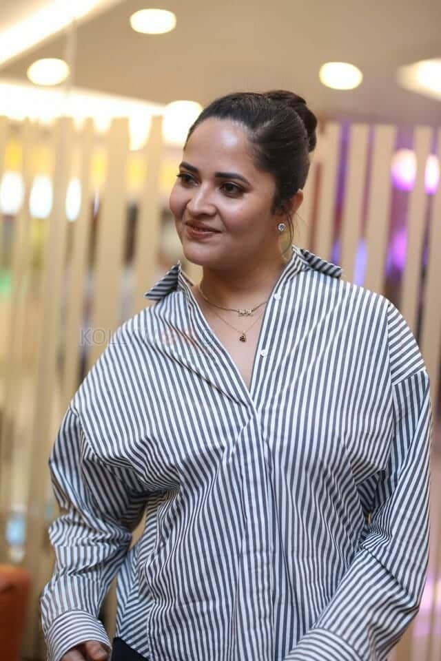 Actress Anasuya Bharadwaj at Peddha Kapu 1 Trailer Launch Stills 20