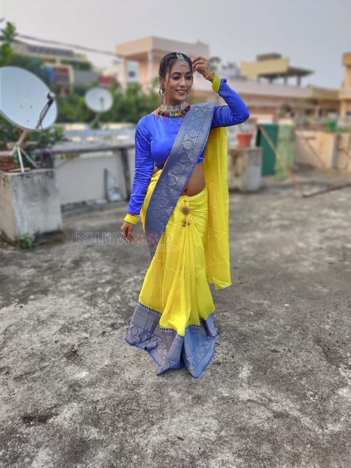 Chepala Katha Fame Meghana Chowdary Latest Dussehra Festival Stills