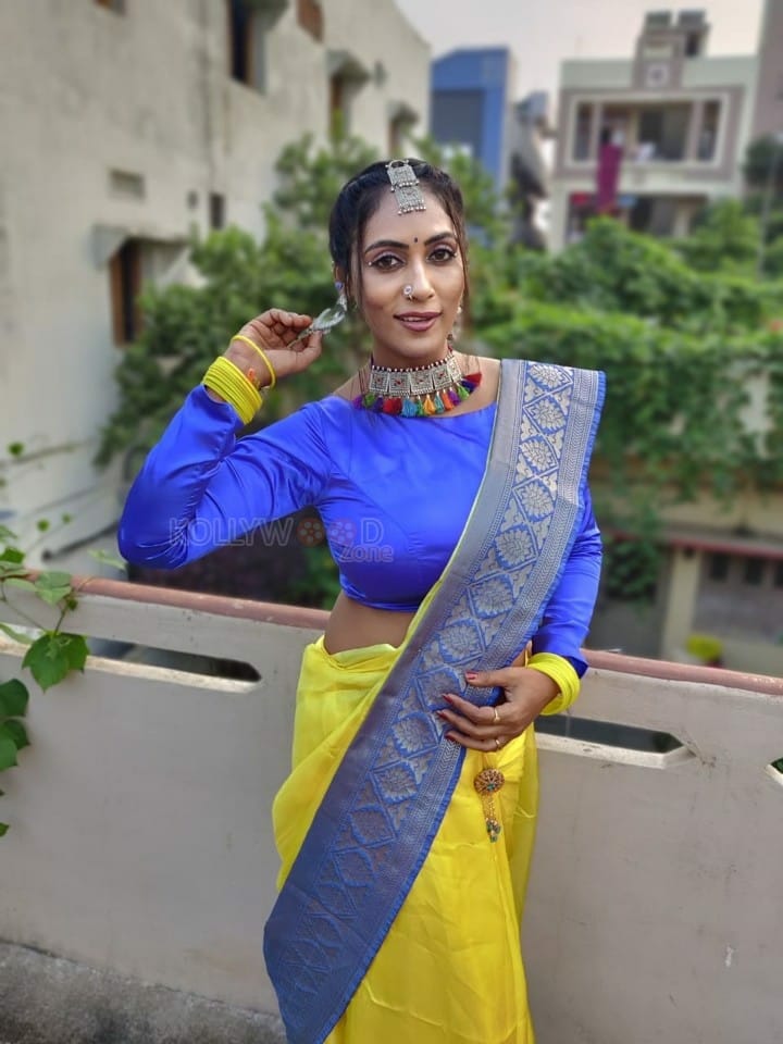 Chepala Katha Fame Meghana Chowdary Latest Dussehra Festival Stills