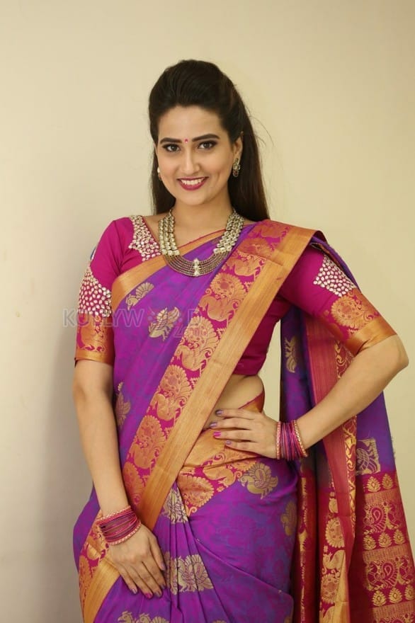 Actress Manjusha Traditional Saree Photos 06 (84829) | Kollywood Zone