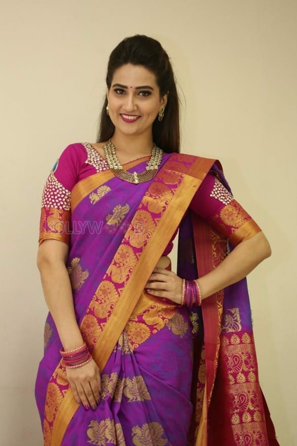 Actress Manjusha Traditional Saree Photos