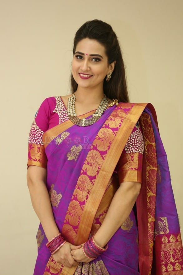 Actress Manjusha Traditional Saree Photos