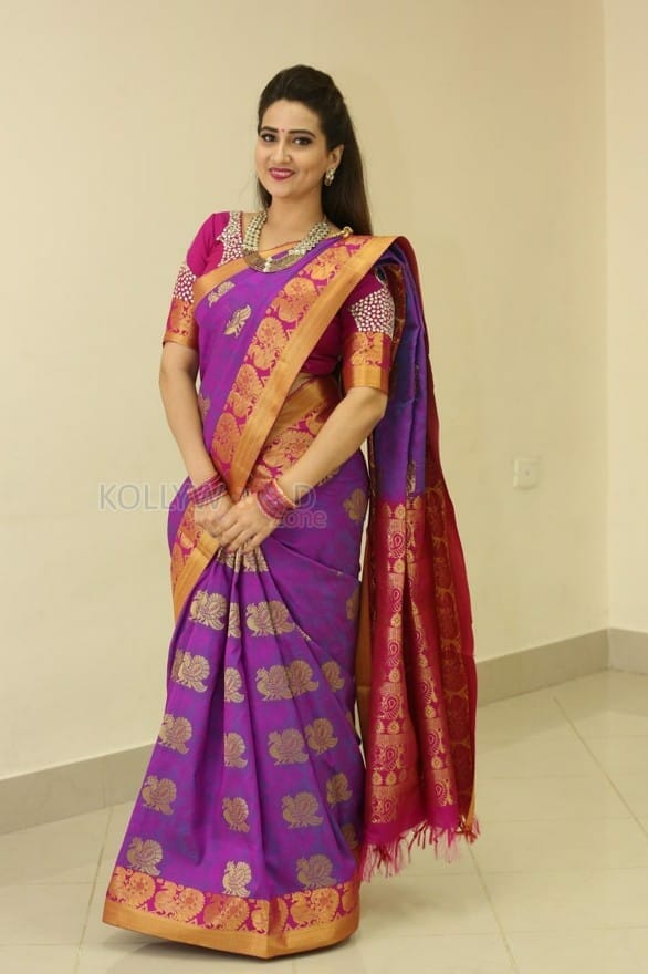 Actress Manjusha Traditional Saree Photos