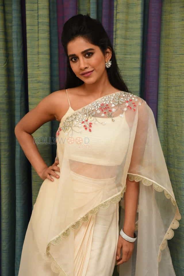 Actress Nabha Natesh At Ismart Shankar Promotions In Vvit Collage Photos