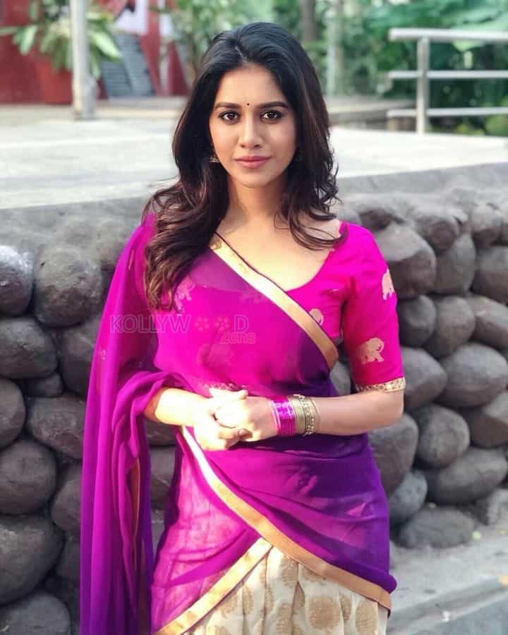 Actress Nabha Natesh In Half Saree Photos