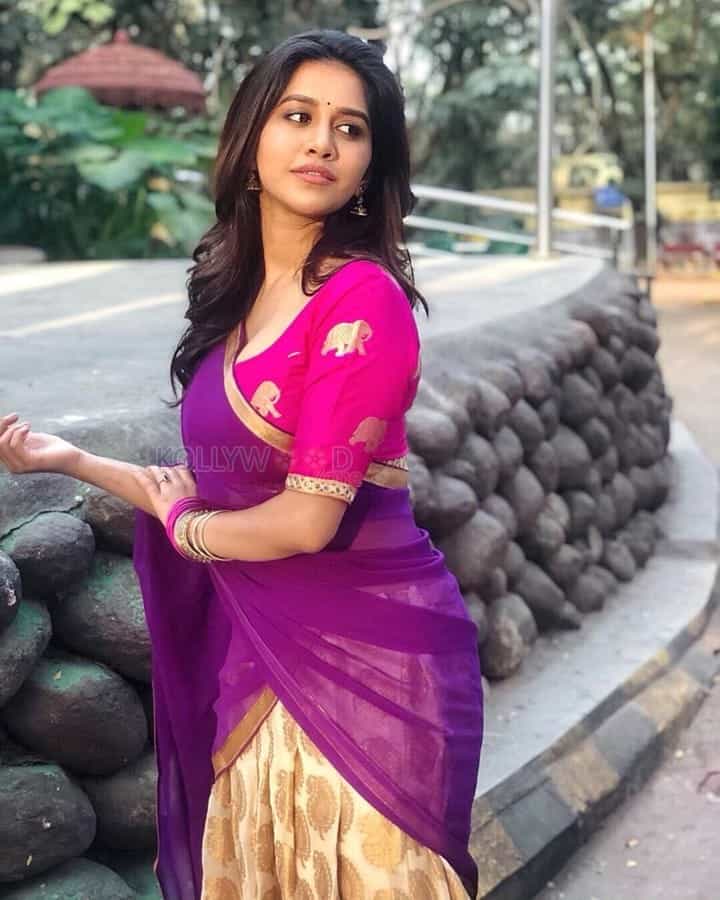 Actress Nabha Natesh In Half Saree Photos