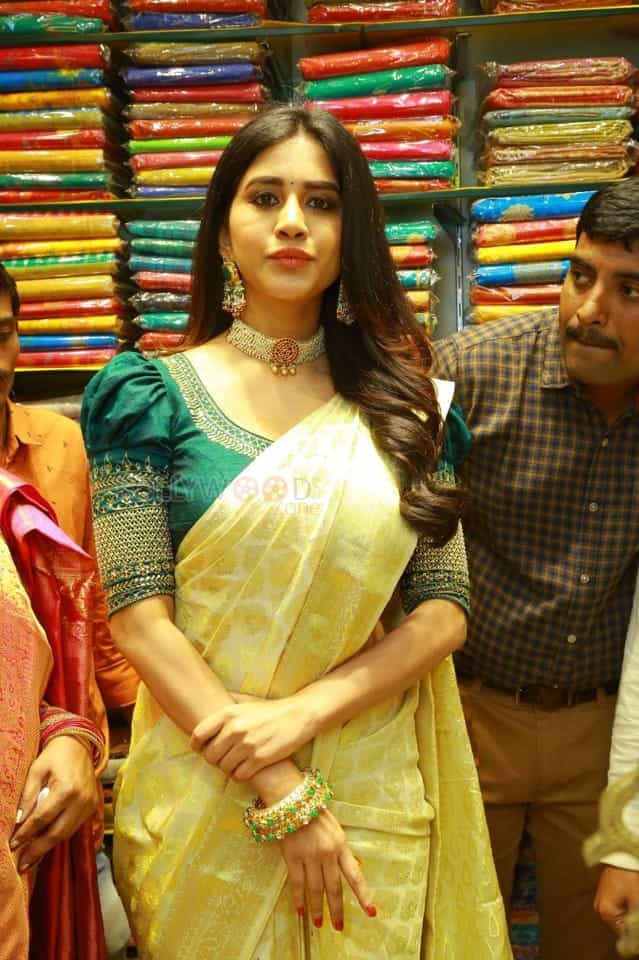 Actress Nabha Natesh Launches Sri Kanchi Alankar Silks At Saroornagar Photos