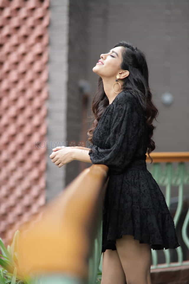 Actress Nabha Natesh Sexy Black Skirt Photos