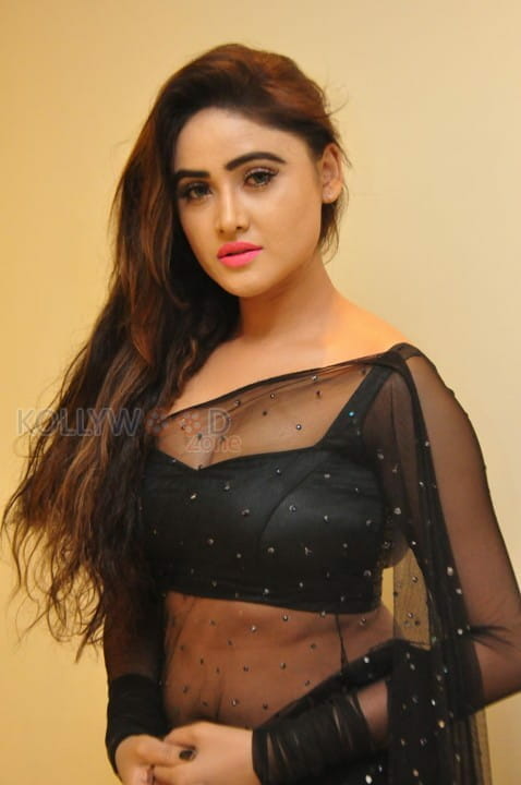 Actress Sony Charishta Hot And Sexy Black Saree Photos