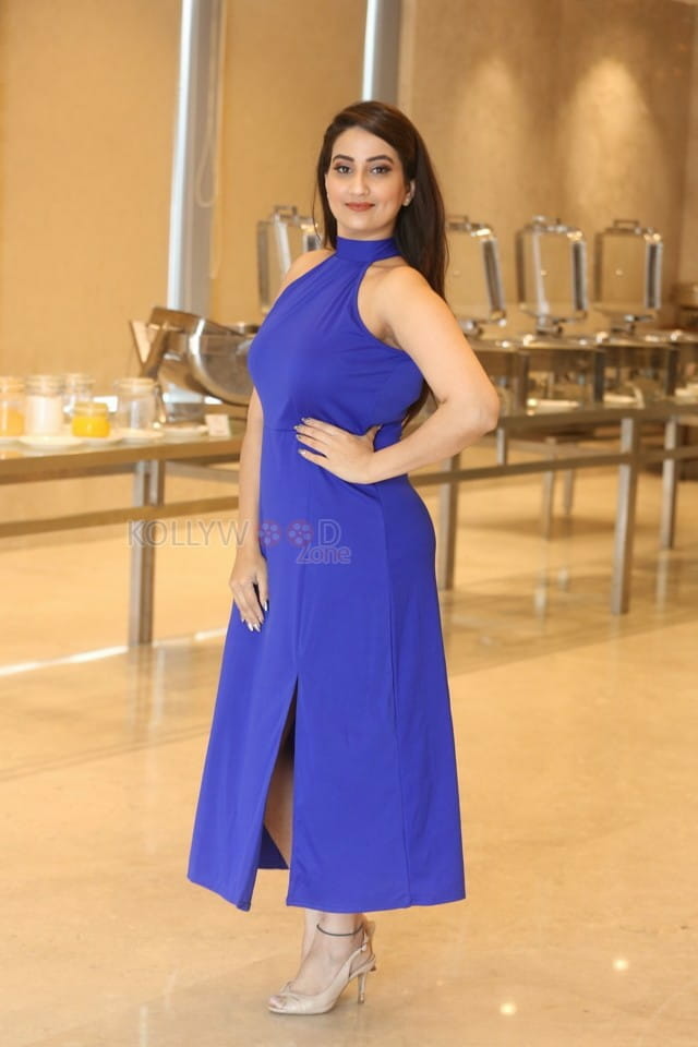 Anchor Manjusha Blue Dress Photos