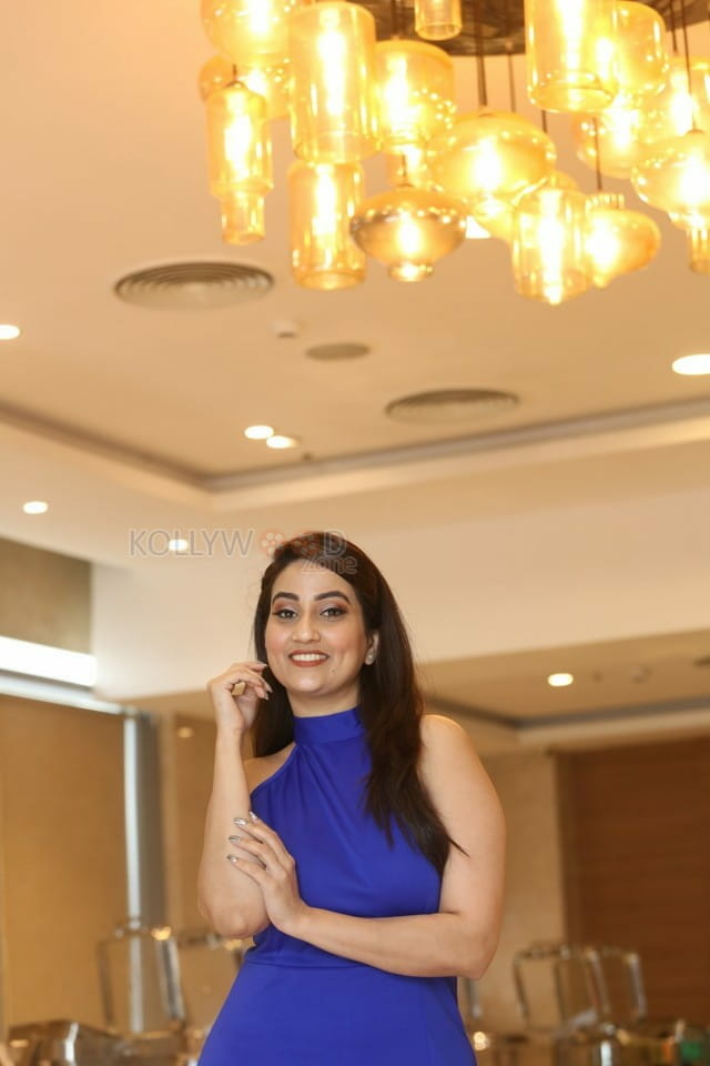 Anchor Manjusha Blue Dress Photos