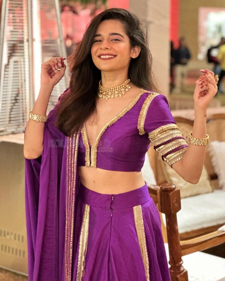 Gorgeous Mithila Palkar in a Purple Lehenga Pictures 05