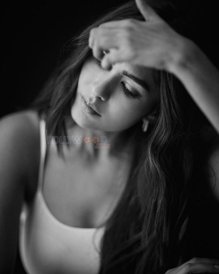 Graceful Bollywood actress Mrunal Thakur in a Monochrome Photoshoot Pictures 06