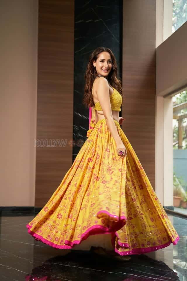 Heroine Pragya Jaiswal in a Yellow Lehenga Photoshoot Stills 03