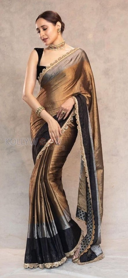 Radiating Beauty Pragya Jaiswal in a Glam Saree Photoshoot Pictures 01