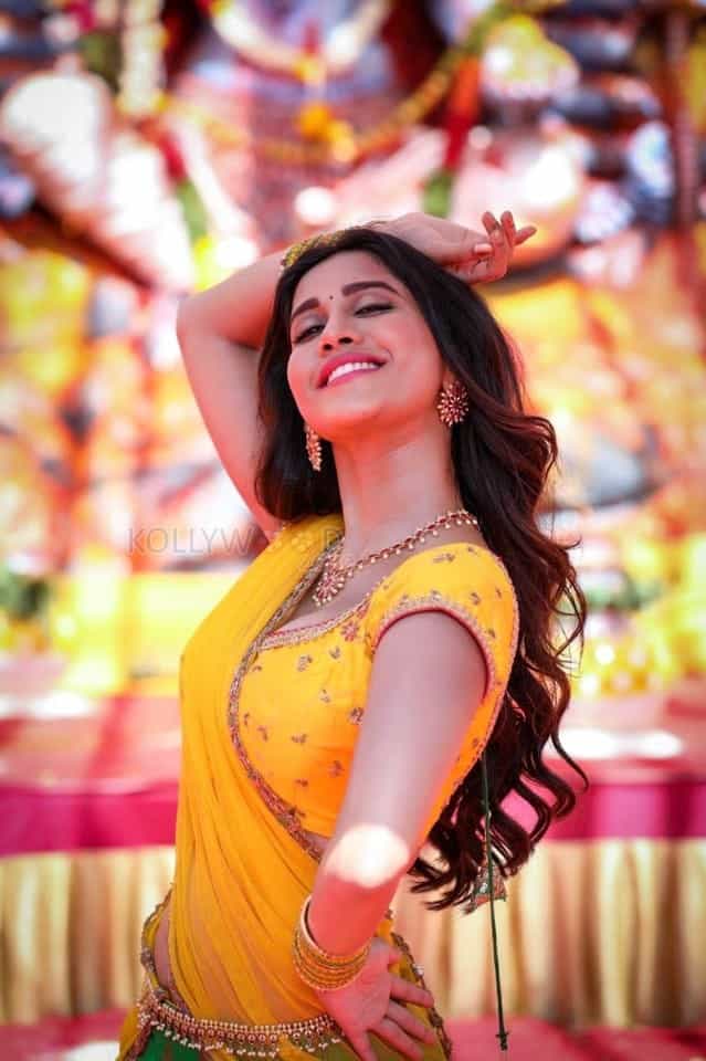 Sexy Heroine Nabha Natesh At Ismart Shankar Bonalu Event Photos