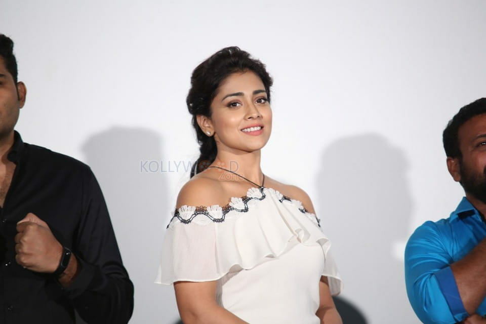 Shriya Saran At Veera Bhoga Vasantha Rayalu Trailer Launch Photos