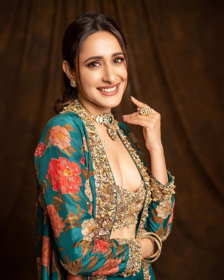 Stunning and Charming Pragya Jaiswal in a Traditional Designer Lehenga Photos 02