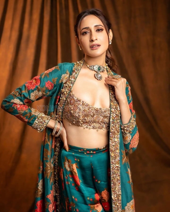 Stunning and Charming Pragya Jaiswal in a Traditional Designer Lehenga Photos 03