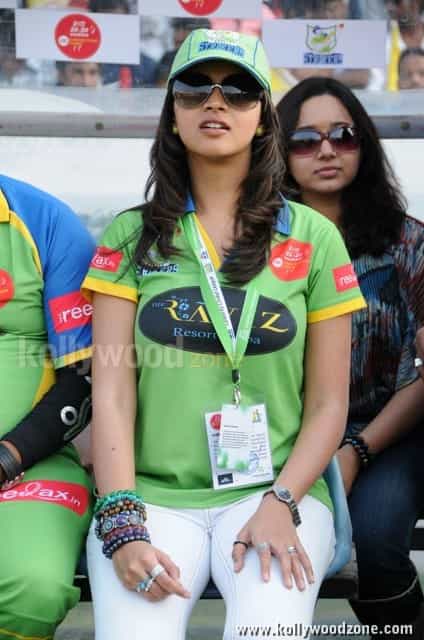 Actress Bhavana At Ccl Match Photos