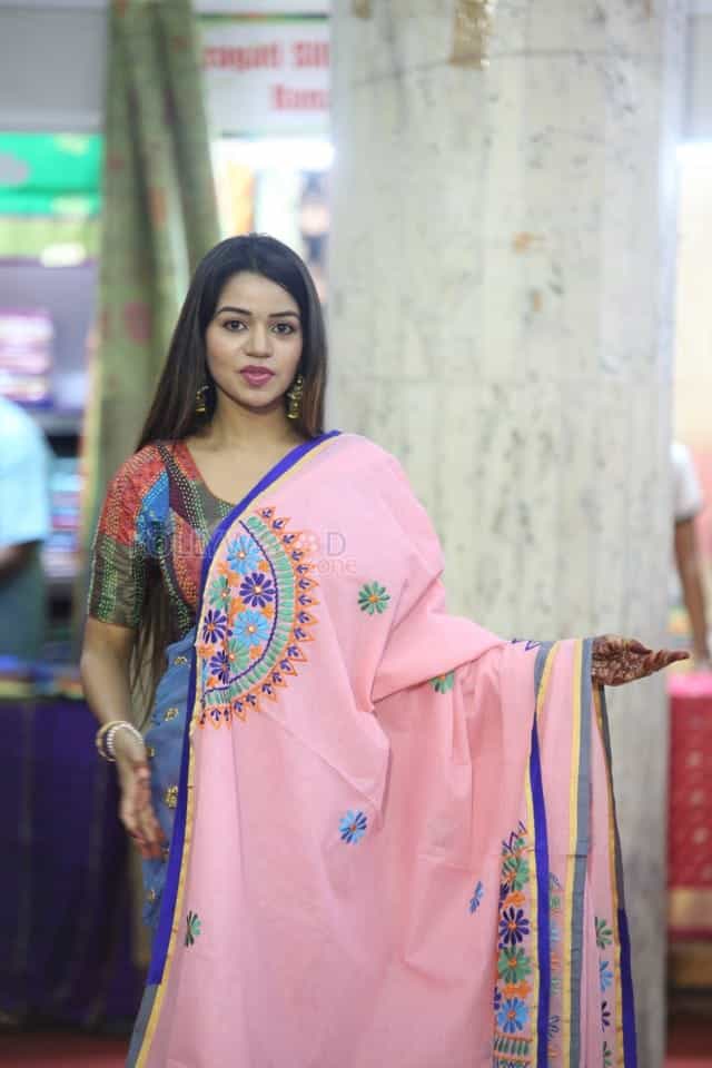 Actress Bhavya Sri At Indian Silk Expo Photos