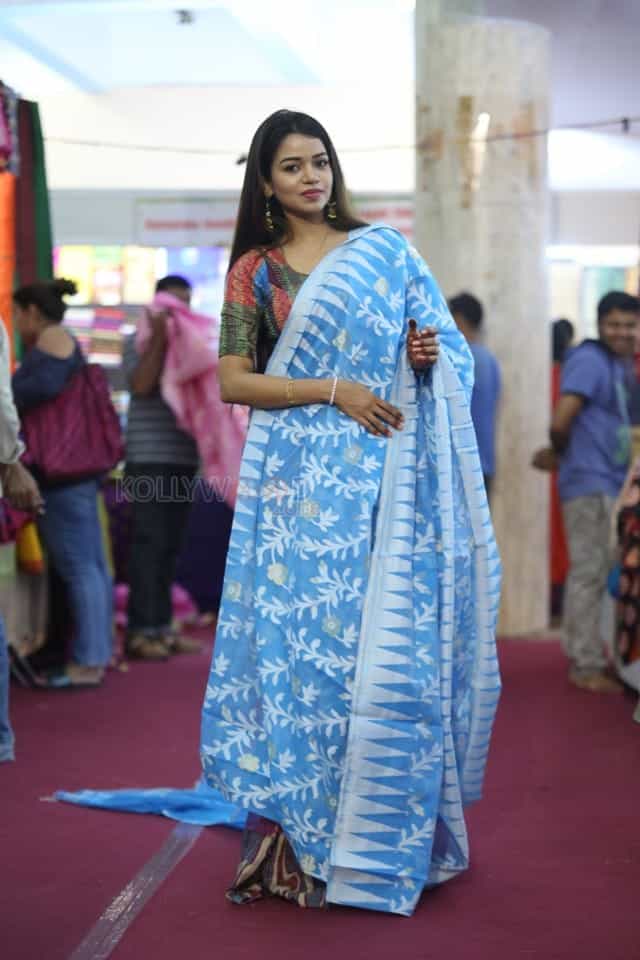 Actress Bhavya Sri At Indian Silk Expo Photos