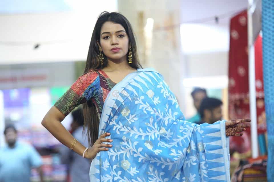 Actress Bhavya Sri At Indian Silk Expo Photos