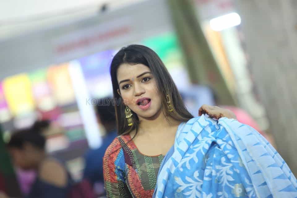 Actress Bhavya Sri At Indian Silk Expo Photos