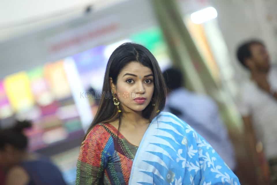 Actress Bhavya Sri At Indian Silk Expo Photos