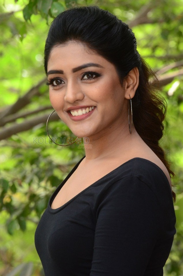 Tollywood Heroine Eesha Rebba in a Black Top Photos 09