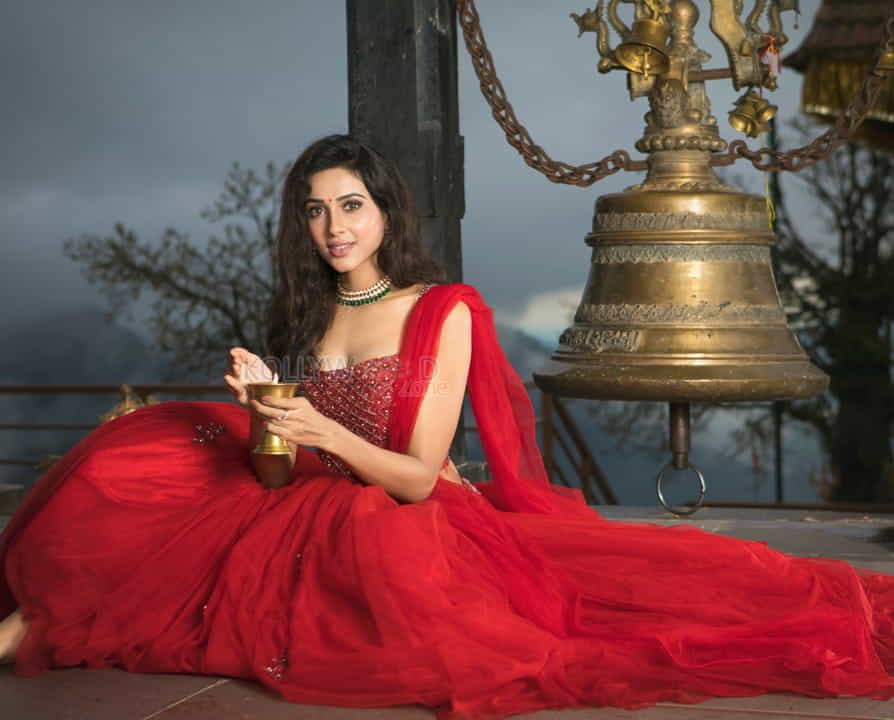 Beautiful Riya Suman Red Dress Pictures