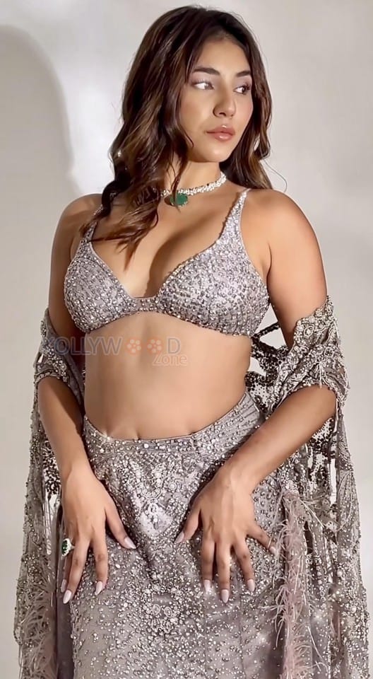 Sexy Radhika Seth in a Silver Lehenga Photos 02