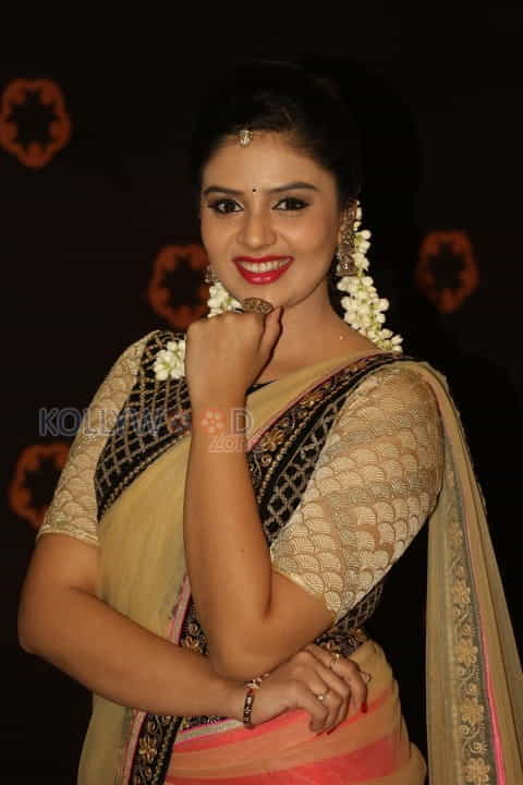 Sreemukhi At Savitri Audio Launch Photos