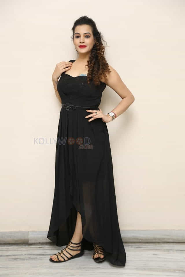 Actress Deeksha Panth Black Dress Pictures