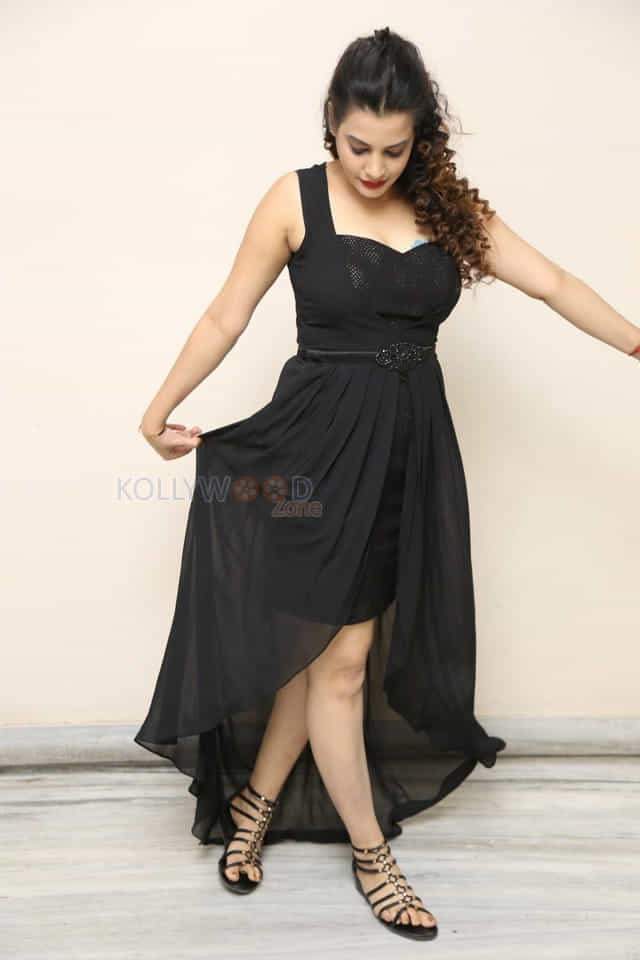 Actress Deeksha Panth Black Dress Pictures