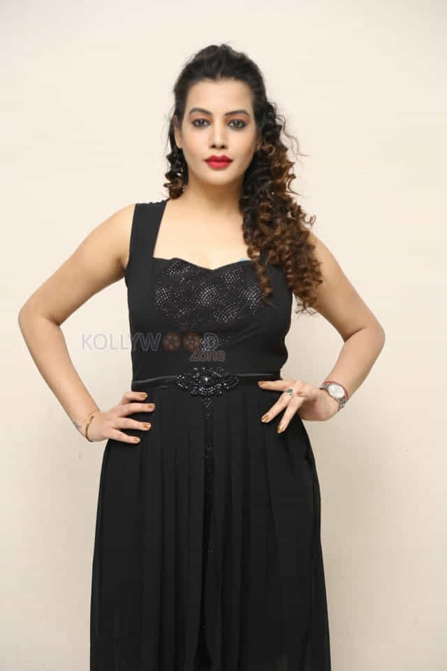 Actress Deeksha Panth Black Dress Pictures