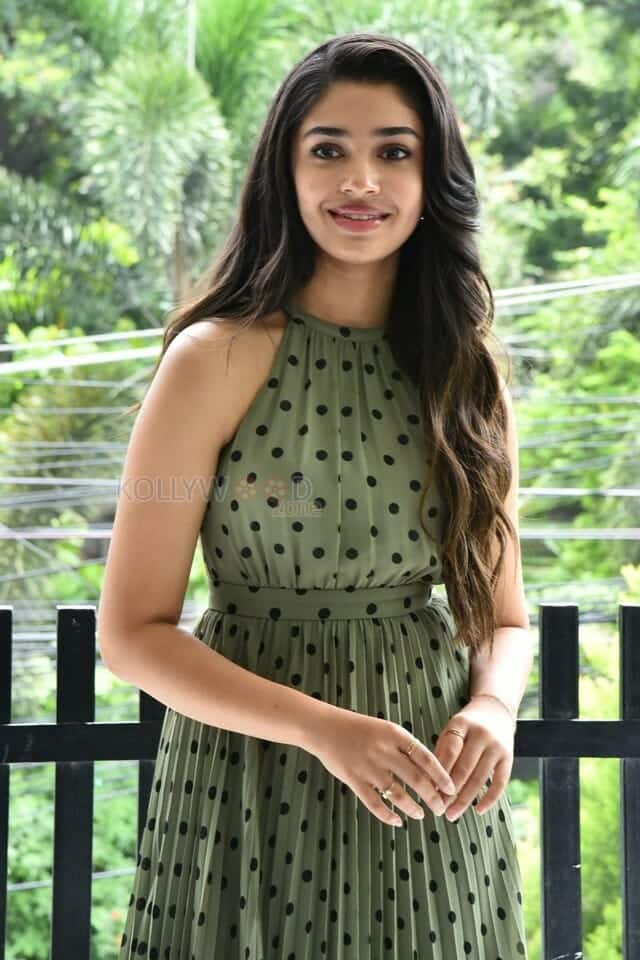 Actress Krithi Shetty at The Warrior Movie Interview Pictures 20