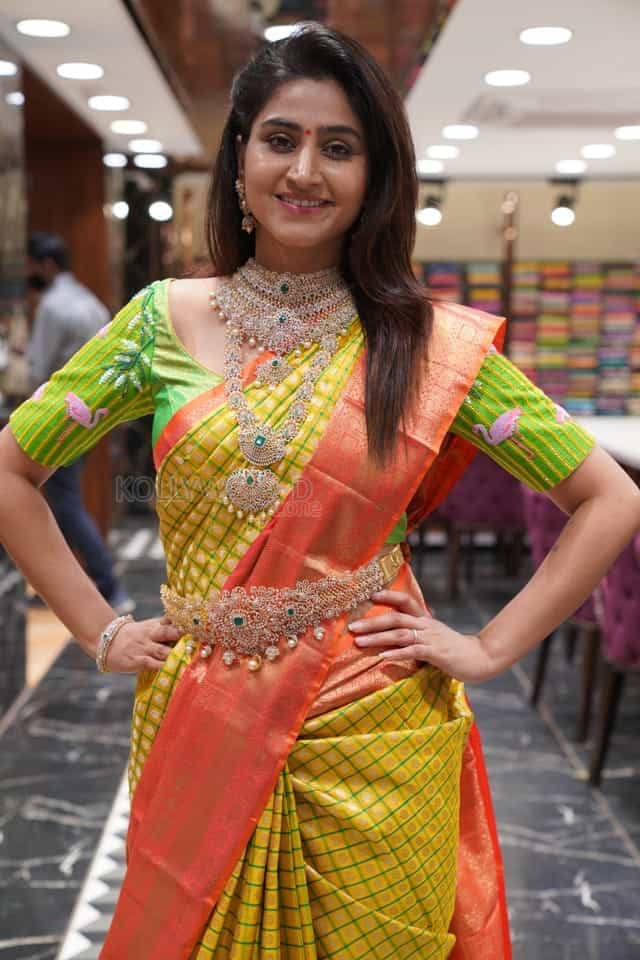 Actress Varshini Sounderajan At Brand Mandir Collection Launch Pictures