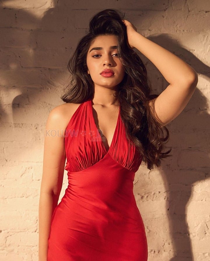 Beauty in Red Krithi Shetty Photos 03