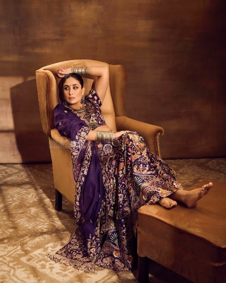 Bollywood Actress Kareena Kapoor in a Purple Lehenga Photos 05