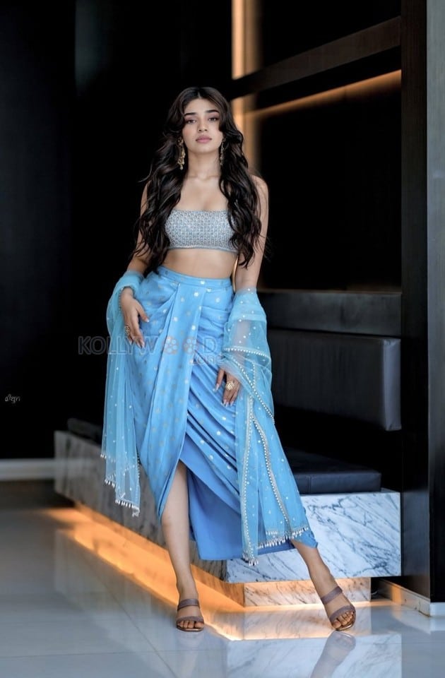 Jaw Dropping Beauty Krithi Shetty in a Light Blue Dress Photos 01